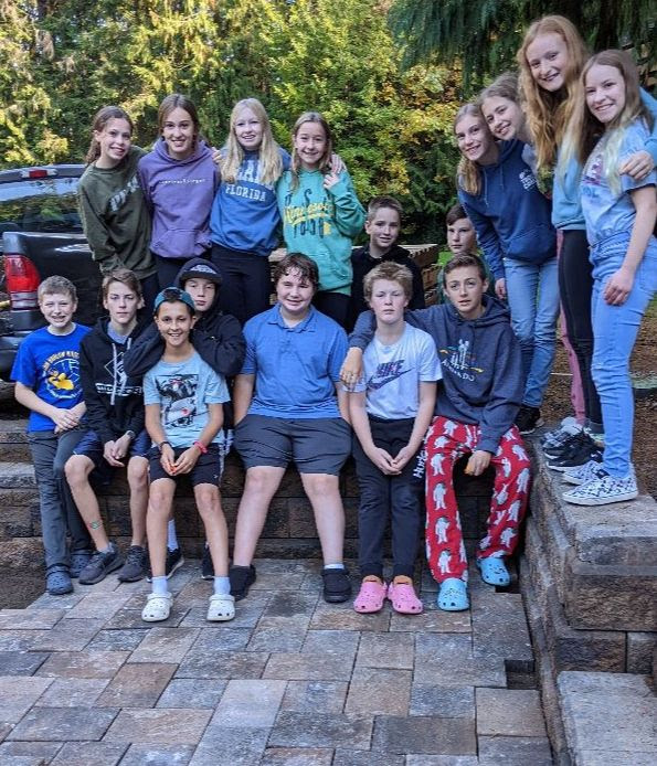 Cornerstone Church middle school youth group helped raise the money for this patio project. What an incredible gift and awesome kids! 