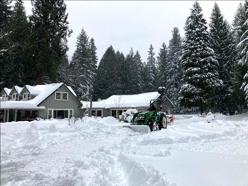 Twenty inches of snow fall at Sanctuary Inn